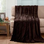 RUANE JACQUARD VELVET BROWN 150x200cm Throw
