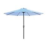 2.7M CRANK & TILT SUN PARASOL Geometric Blue