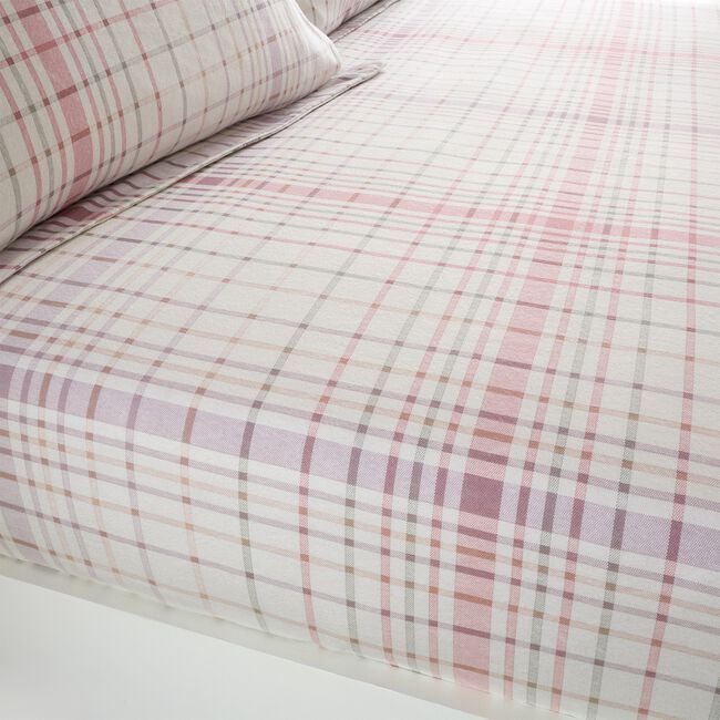 BRUSHED COTTON LEAH Double Fitted Sheet 