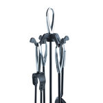Silverflame 5Pc Teardrop Companion Set Chrome/Blk