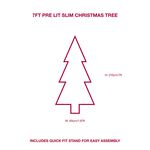 7ft Pre Lit Slim Christmas Tree