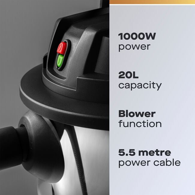Daewoo 20L Wet & Dry Vacuum Cleaner