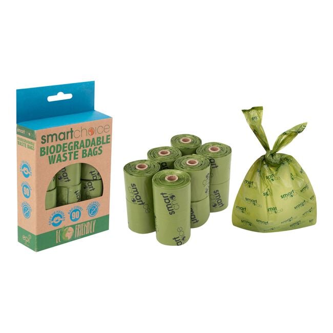 Biodegradable Tie Handle Poop Bags- 90 Pack