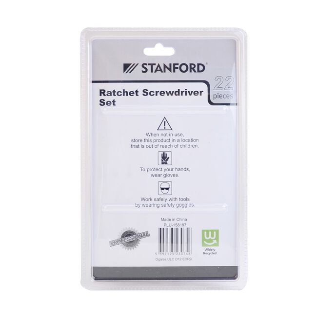 22 Piece Ratchet Screwdriver Set