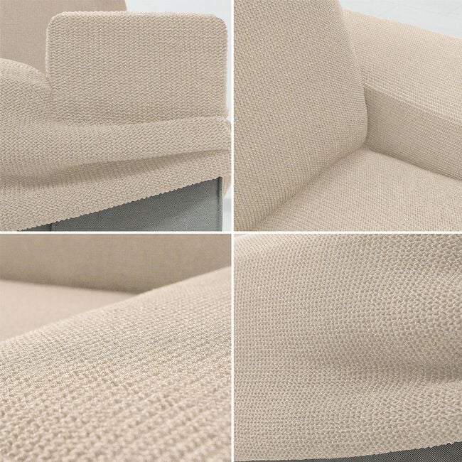 TWO WAY SUPER STRETCH ECRU Armchair Cover