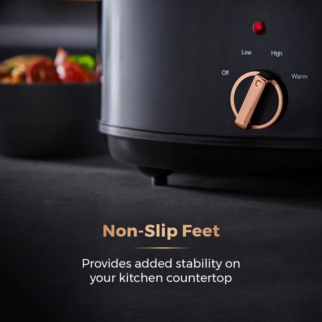 Tower Infinity 6.5L Black & Rose Gold Slow Cooker