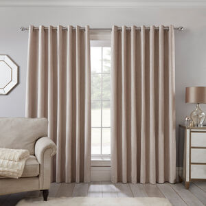 BLACKOUT & THERMAL TEXTURED NATURAL 66x54 Curtain