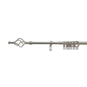 Extendable Cage Curtain Pole 19mm - Brushed Nickel