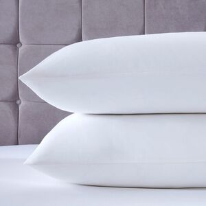 HOUSEWIFE PILLOWCASE PAIR 200 Thread Cotton White 2i