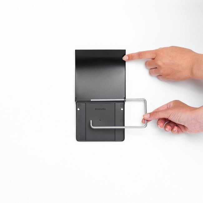 Brabantia Renew Black Toilet Roll Holder