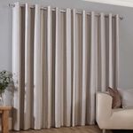 BLACKOUT DOPE DYE WOVEN STRIPE NATURAL 90x90 Curtain