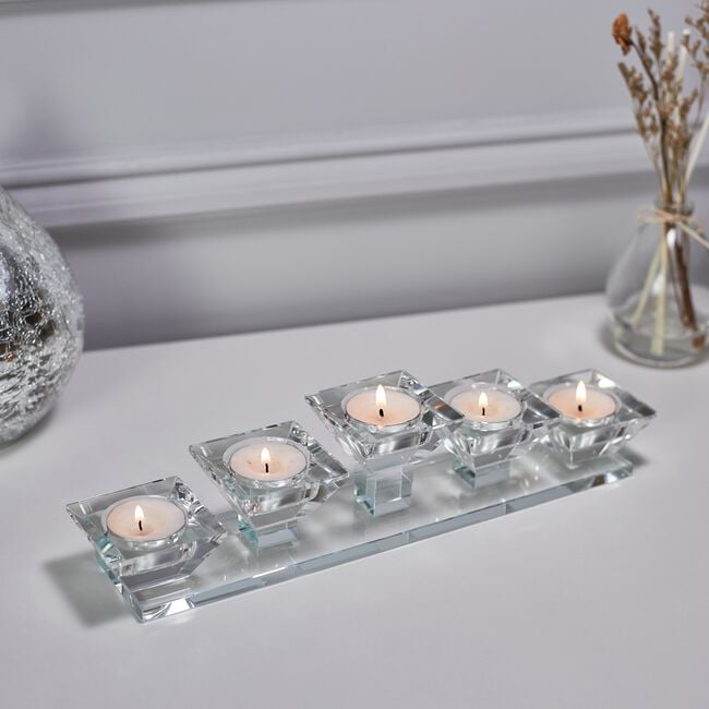 Cashel Living Crystal 5 Tealight Holders