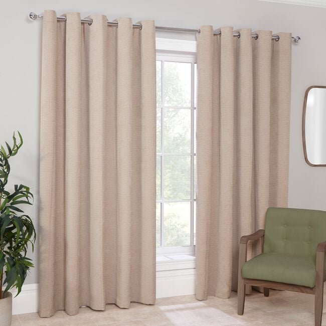 CHENILLE WAVE NATURAL 66x54 Curtain