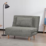 Lara Grey Convertible 191x108cm Sofa Bed