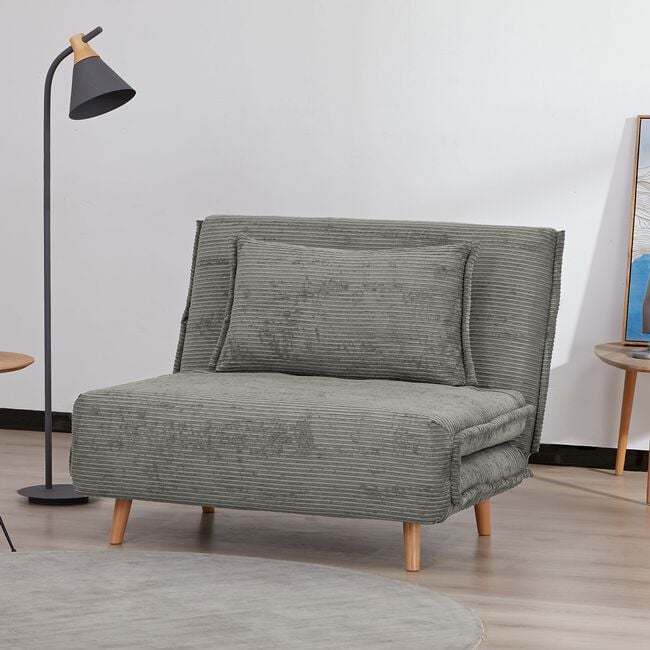 Lara Grey Convertible 191x108cm Sofa Bed