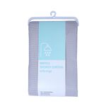 Waffle Shower Curtain Grey