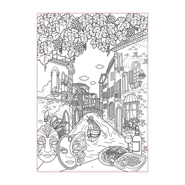 Adult Colouring Book - Cities