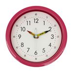 CHILDRENS TABLE CLOCK Pink 12cm