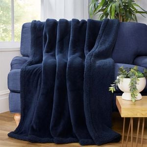 RUANE BORG NAVY 150x200cm Throw