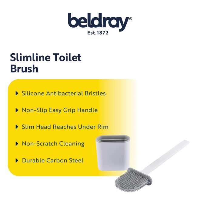 BELDRAY ANTIBAC SLIMLINE WHITE Toilet Brush