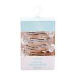 Crystal Chrome Shower Hooks - 12pk