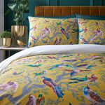 DOUBLE DUVET COVER Laurence Llewelyn-Bowen Birdity Absurdity Yellow