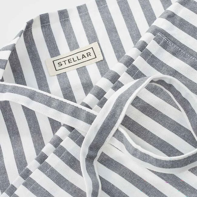 Stellar Grey Stripe Apron