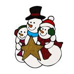Snow Family Window Sticker