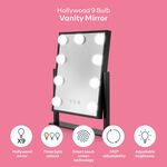 CARMEN HOLLYWOOD 9 BULB BLACK Vanity Mirror
