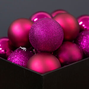 Purple Bauble Set - 20 Pack