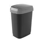 Kis Dual 25L Swing Bin Grey/Black 