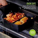 Tower Black Square Air Fryer Tray with Divider