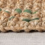 JUTE BOUCLE NATURAL/GREEN 60X230cm Runner