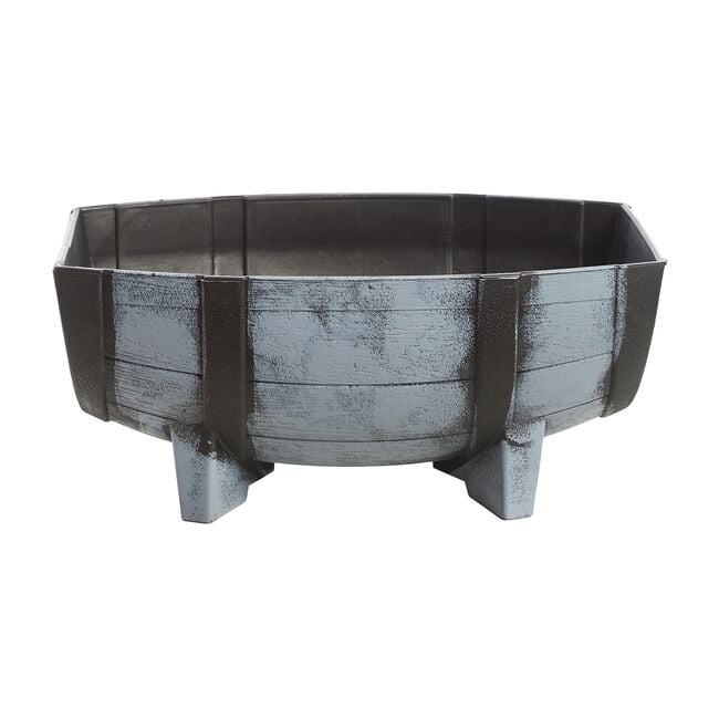 Half Barrel Planter Grey 12"