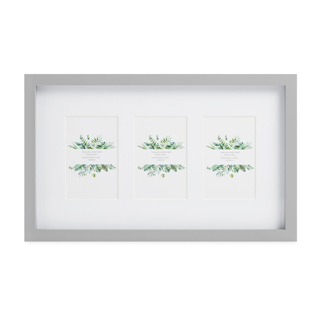 TRIPLE 4x6 JENNY GREY Photo Frame