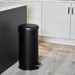 30L Forma Matt Black Kitchen Pedal Bin