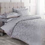 KING SIZE DUVET COVER  Inniskeen Jacquard Silver
