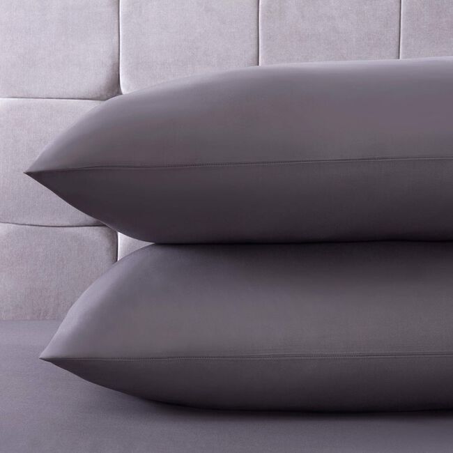 HOUSEWIFE PILLOWCASE PAIR 200 Thread Cotton Grey 4N