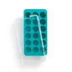 Lekue Round Ice Cube Tray With Lid - Turquoise