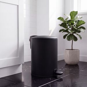 SILVIE MATT BLACK 3L SOFT CLOSE BATHROOM Bin