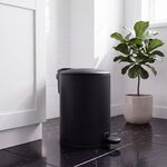 SILVIE MATT BLACK 3L SOFT CLOSE BATHROOM Bin