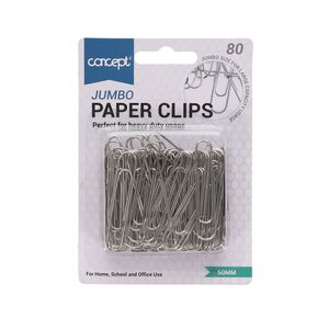 Concept Jumbo Paper Clips 80 Pack