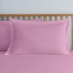 OXFORD PILLOWCASE PAIR Luxury Percale Rose Pink 6L