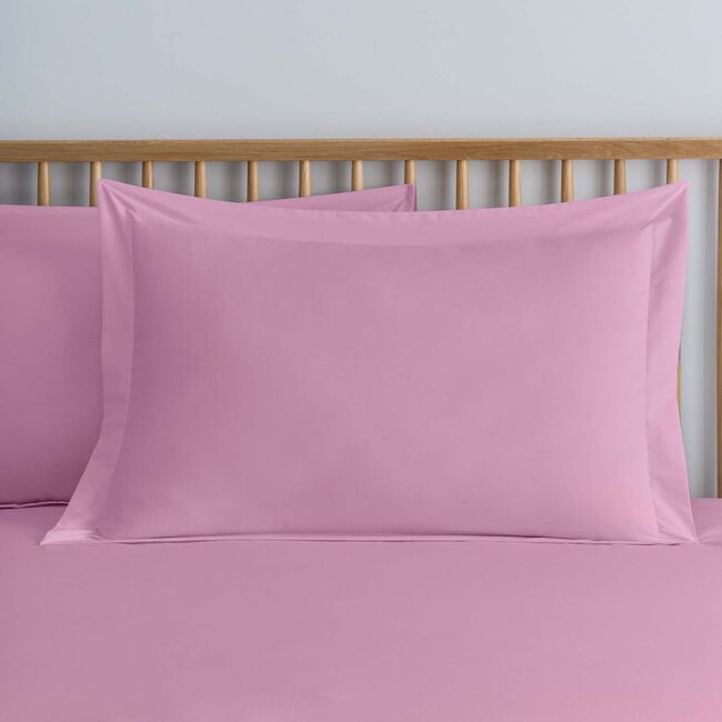 OXFORD PILLOWCASE PAIR Luxury Percale Rose Pink 6L