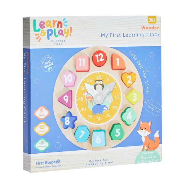 First Steps Learn & Play Wooden Clock