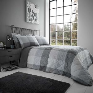 Brushed Cotton Simon Bedspread 200 x 220cm - Grey