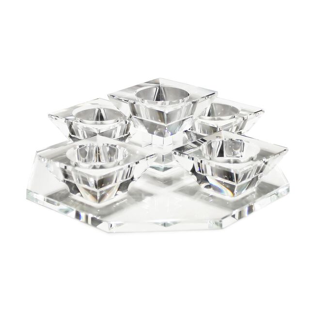 Cashel Living Crystal Waterfall 5 Tealight Holder