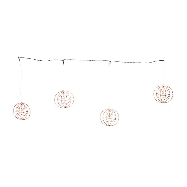 Orange LED Pumpkin Curtain Lights