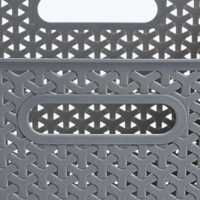 Geometric 19L Grey Basket