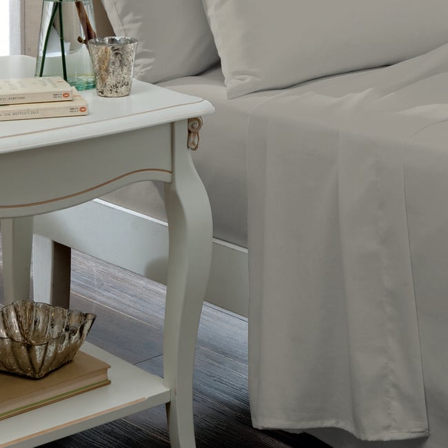 SINGLE FLAT SHEET Luxury Percale Grey 10E